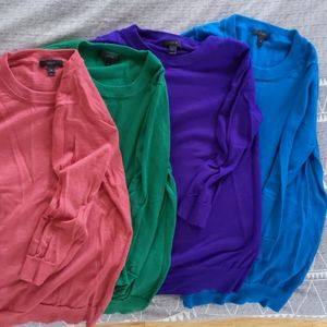 Bundle of FOUR J. Crew Tippi sweaters